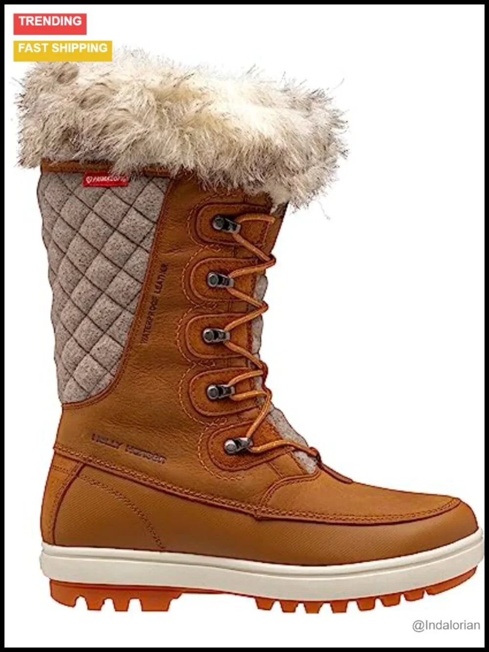 Waterproof Nubuck Leather Snow Boots with Faux Fur Lining